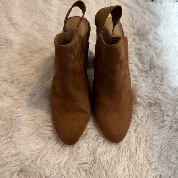 Call It Spring Vegan Brown Suede Slingback Mules Size 7 - Picture 2 of 12